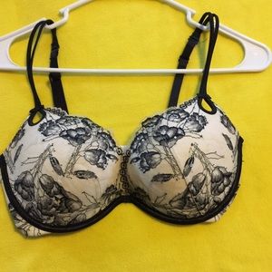 Victoria’s Secret Black & White Rhinestone Bra